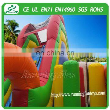 Colorful Inflatable Slide for Amusement Park, Inflatable Fun City With Bouncer/slide photo-3