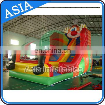 Happy Clown Types Inflatables Water Slides , Inflatable Clown Slide with Advance Printing