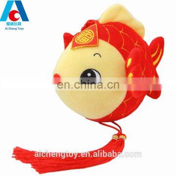 plush material custom enterprise company mascot cute carp toy