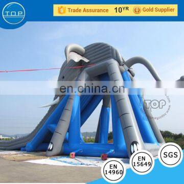 TOP INFLATABLES Brand new clearance inflatable pool used fiberglass water slide for sale