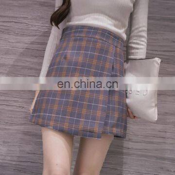 OEM Manufacturer New Fashion Plaid Short Women Skirt