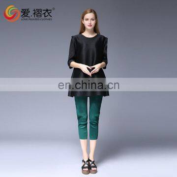 Good Quality Quick Dry High Waist Pleated Pants Girls Wearing Leggings Pants photo-4