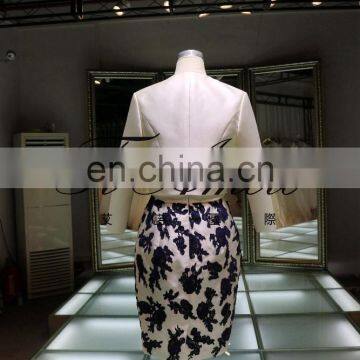 1A740 Strapless Formal Satin Dress Knee Length Womens Suits 2016 New Design photo-2