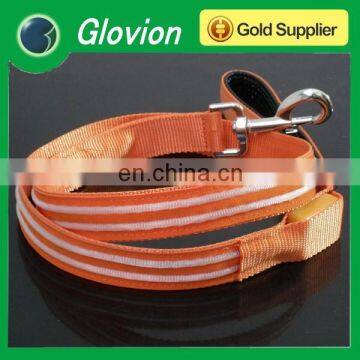 Hot selling innovative dog leash led lashing dog leash nylon glow leash