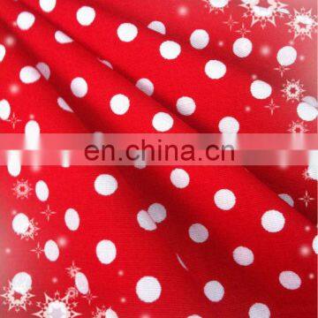 97% cotton3%spandex/stretch red dot pigment print for girl's fancy shirt/dress