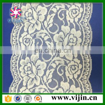 wholesale low price high quality elastic lace wide knitted lace for dress blouse clothes