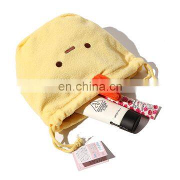 Custom Luxury Leather Suede Emoji Drawstring Pouch Bag photo-4