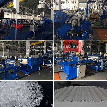 PVC PET Corrugated Wave Roof Tile Sheet Extrusion Machine (Width: 850-1050mm)