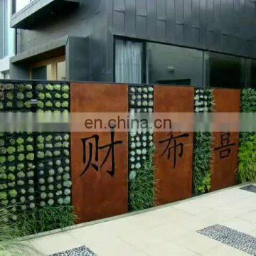 corten steel metal crafts swimming pool fence / laser cutting screen