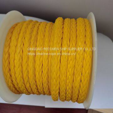 Recomen high strength resistance 12 strand 40mm uhmwpe mooring rope for ship