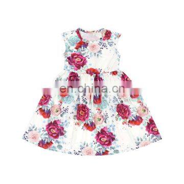 2019 Newest Fashion Kids Clothes Girl Dress Multiple pattern Sleeveless Flower Dress Girl