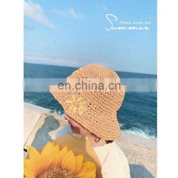 X1646/Fashionale High Quality Fresh Sweet Kids Girls All Match Sun Hat Straw Beach photo-5