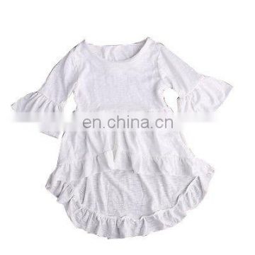 Factory price summer children wear dress casual blank half sleeve dress for kids