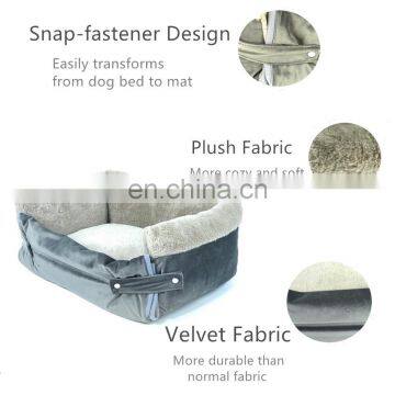 High Quality Travel Dog Bed With Waterproof and Non-slip Fabric at the Bottom, Luxury Portable Dog Mat Washable Pets Products photo-6