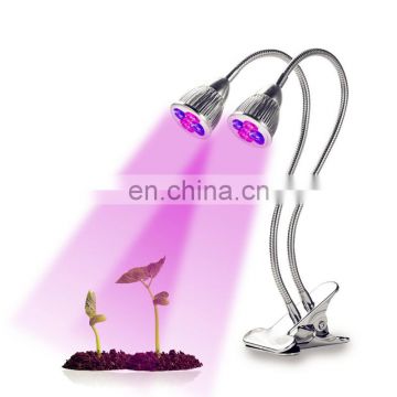 Top Selling 10W Double Heads Small LED Grow Light  Full Spectrum For Plant Horticulture