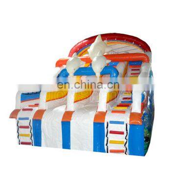 Dolphin Inflatable Water Slides For Above Ground Swimming Pool, Commercial 30ft Inflatable Slide For Water Park photo-2