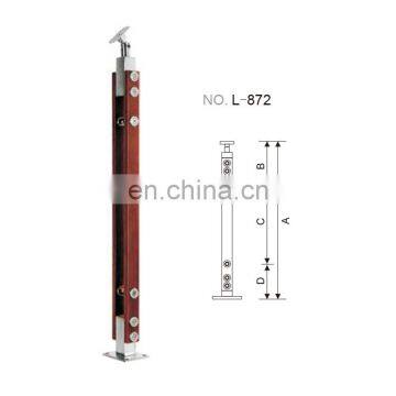 China Inox 304 316 Stainless Steel PVC Wood Staircase Handrail Balustrade,stairs Railing Posts photo-7