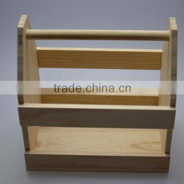 Custom made unpainted pine wood carrier