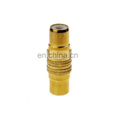 2020 New arrival gold plated RCA female to female connector jack to jack adapter