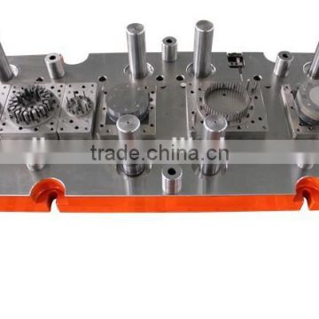 Stamping progressive die for servo motor lamination core