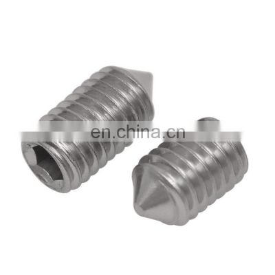 Stainless Steel DIN913 DIN914 DIN915 DIN916  dog point Grub Screw hex socket Set Screw With cone Point