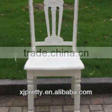 classic white wooden dining chair