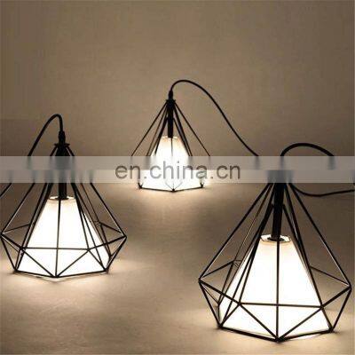 Nordic Design Bird Cage Vintage Pendant Light E27 Home Lighting Fixture