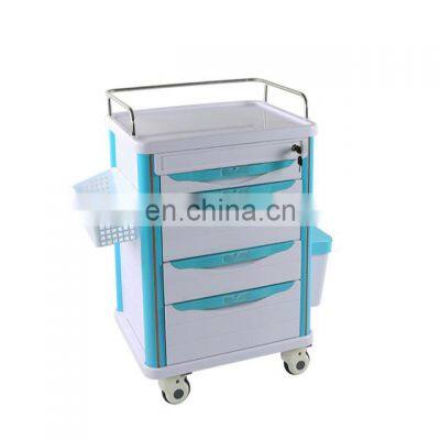 High Quality ABS medical  IV cart infusion trolley with draws  for Hospital clinic