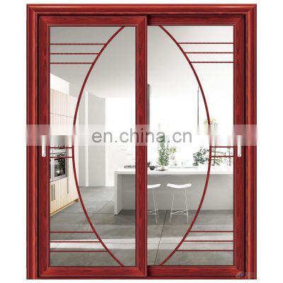 New design aluminium alloy double glazingl automatic glass sliding door