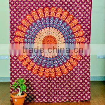 Indian Mandala Tapestry Indian Vintage Tapestry Bohemian Wall Hanging Bedspread