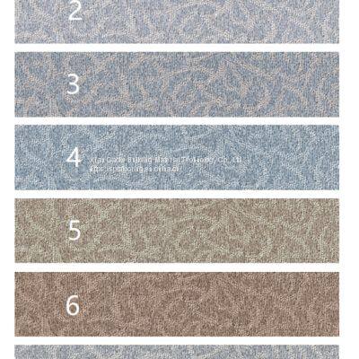 GKBM LS-T003-1 Eco-friendly Unilin Click Brown With Blue Fresh Cool Carpet Grain SPC Flooring photo-4