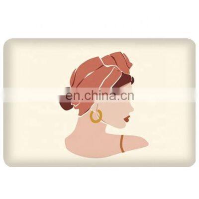 Wholesale face design unique bath mat Good quality sponge bathroom mat