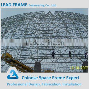 Large span space frame vaulted roof for coal storage