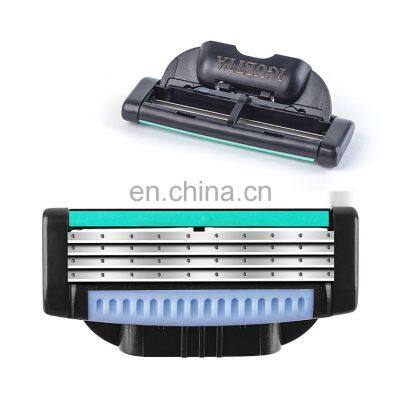 4 Cartridges Shaving Blade For Men Blister Card Packaging Customized Lable Men Replace Razor Blade Germany Blade Sharp GF-0281 photo-4