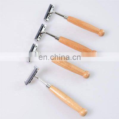 Custom Shaving Brush Wooden Razors Stand Tripe Blades Safety Razors Safty Shaver Throat Wooden