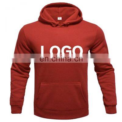 Wholesale men's solid color hoodie 100% cotton custom oversized high quality pullover unisex hooded