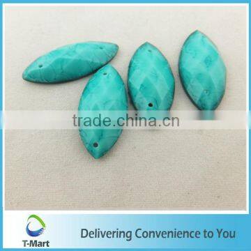 Leave Shape Resin Rhinestone For garmnet accessory