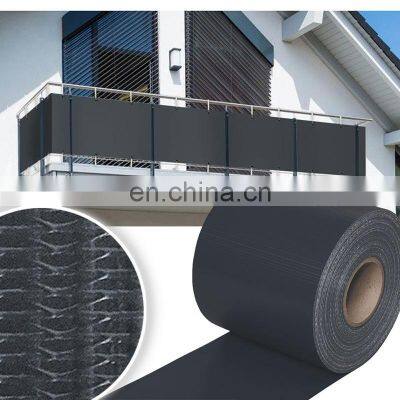 Anthracite Color Pvc Tarpaulin Privacy Stripe Screen Fence Strip Rolls photo-4