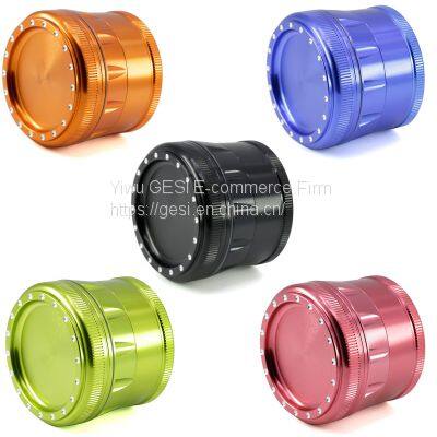 Hot Selling Tobacco Grinder 63MM 55MM 50MM 4 Layers Laser Logo Herb Grinder