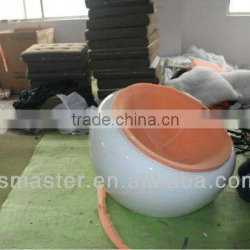Fiberglass Fashion Design Hot Designpu Leather Orange/black Color Modern Fashion Ball Egg Chair photo-4