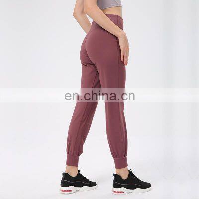 New Good Quality Women Casual Fitness Workout Pants Sports Running Gym Wear Yoga Women Loose Casual Jogger With Pockets
