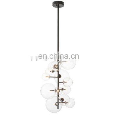 Modern gold metal with globe glass shade sputnik led chandelier lighting pendant lamp Decorative Ceiling