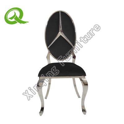 Modern hotel chair Metal stainless steel restaurant wedding dining chair