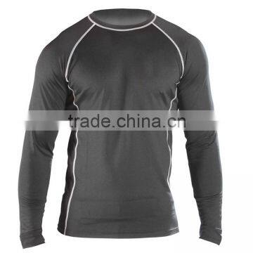 high quality polyster custom compression gear, rash guard swim shirt for biking