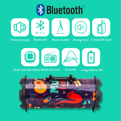 Outdoor HiFi Stereo Music Sound Box With Phone Holder Super Bass Audio Portable Wireless Blue Tooth BT Speaker photo-3