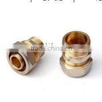 Compression brass pex-al-pex pipe fitting male coupling