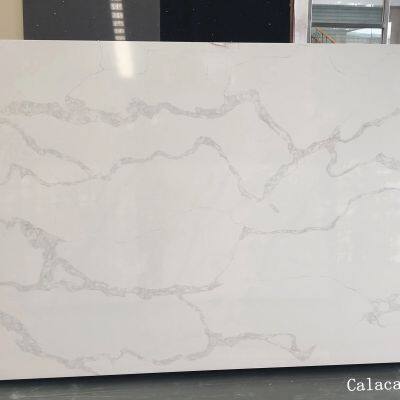 Artificial Stone Calacatta White Quartz Slabs Supplier photo-3