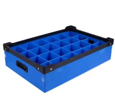 Bac de rangement pliable en carton ondulé en PP polyvalent avec panneau de séparation