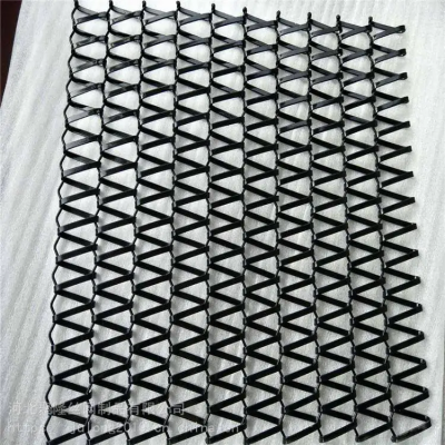 écran en tissage spiralé décoratif en acier inoxydable extensible et grillagé expansé. Maillage spiralé décoratif pour architecture