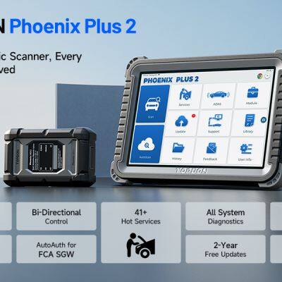 TOPDON Phoenix Plus 2 Scanner, Bidirectional Scan Tool, ECU Coding, Topology Map CANFD Car Diagnostic Scanner